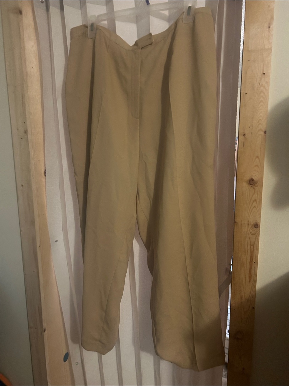 Classic High-Waist Wide-Leg Pants in Tan